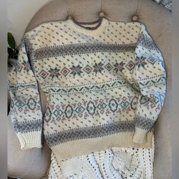 Vintage Eddie Bauer women’s wool crewneck sweater, size L - Picture 1 of 11